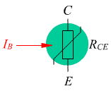 Prinzip der Stromsteuerung am Transistor